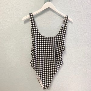 Forever 21 Gingham One Piece Swimsuit